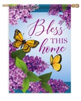 Bless This Home, Butterflies Flag, Large