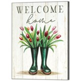 Welcome Home Rainboots Plaque