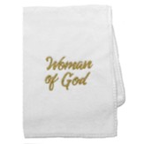 Woman of God Pastor Towel. Microfiber, White