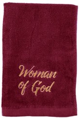 Woman of God Towel, Burgundy