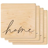 Home Maple Coasters, Set of 4