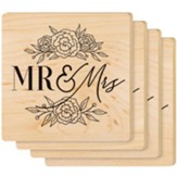 Mr & Mrs Maple Coasters, Set of 4