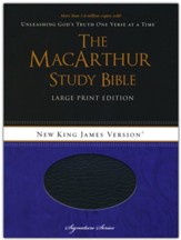 NKJV MacArthur Study Bible Large  Print Black Bonded