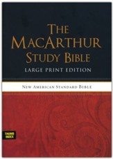 NASB MacArthur Study Bible Large Print Hardcover Thumb-Indexed