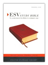ESV Study Bible, Personal Size (TruTone, Saddle, Ornament Design)