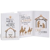For Unto Us A Child Is Born Bifold Wooden Keepsake Card