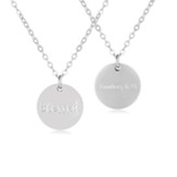 Blessed Medallion with Numbers 6:24 Necklace, Silver