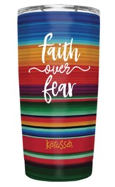 Faith Over Fear Stainless Steel Mug, 20 oz