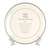 25th Wedding Anniversary Ceramic Plate
