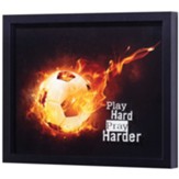 Play Hard Pray Harder Soccer Plaque