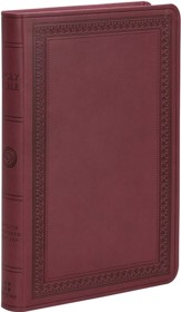 ESV Large Print Value Thinline Bible (TruTone, Mahogany, Border Design) - Slightly Imperfect