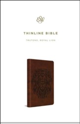 ESV Thinline Bible, TruTone, Royal Lion, Brown - Imperfectly Imprinted Bibles