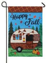 Happy Fall, Camper, Flag, Small