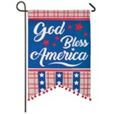 God Bless America Burlap Garden Flag, Small