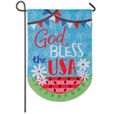 God Bless the USA Watermelon, Garden Flag, Small