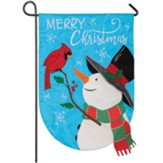 Merry Christmas, Snowman, Flag, Small