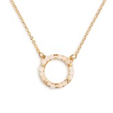 Circle Necklace, Ivory and Gold