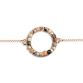 Circle Bracelet, Red and Rose Gold