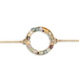 Circle Bracelet, Green and Gold