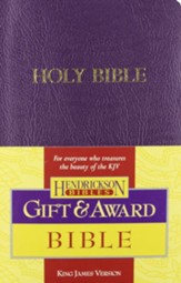 KJV Gift & Award Bible, Imitation leather, Royal purple