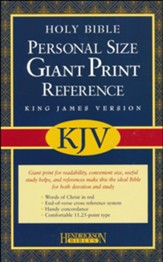 KJV Personal Giant Print Reference Bible Black Imitation Leather - Slightly Imperfect