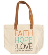 Faith, Hope & Love, Canvas Tote