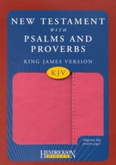 KJV New Testament with Psalms and  Proverbs, pink magnetic flap