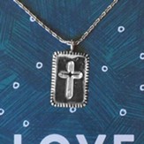 Love Like Jesus Necklace, Rhodium Plated Brass