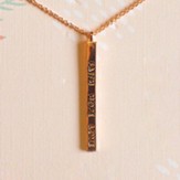 Faith Hope & Love Necklace, Rose Gold Plated Brass