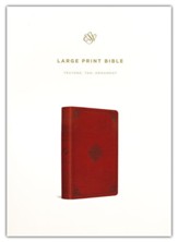 ESV Large Print Bible, TruTone  Imitation Leather, Tan with Ornament Design - Slightly Imperfect