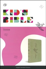 ESV Kid's Thinline Bible, TruTone Imitation Leather, Sage with Bird of the Air Design - Imperfectly Imprinted Bibles