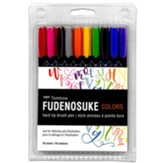 Fudenosuke Hard Tip Brush Pen, Set  of 10