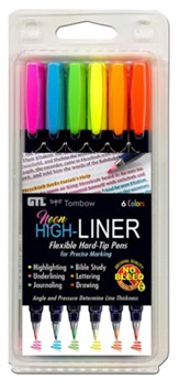 Neon High-Liner Hard-Tip Highlighter, Set of 6
