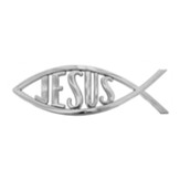 Jesus, Ichthus, Car Emblem, Silver