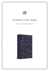 ESV Student Study Bible, navy cloth  over board with vine design