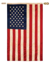 Grommeted Tea Stained American Flag, Large
