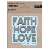 Faith, Hope & Love Retro, Vinyl Sticker