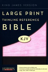 KJV Large Print Thinline Reference  bible flexisoft chocolate/pink