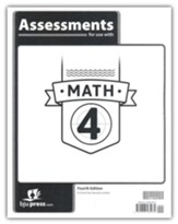 BJU Press Math 4 Assessments (4th Edition)