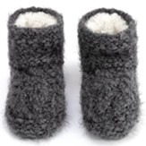 Slipper Booties, Charcoal, Large