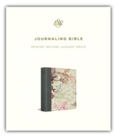 ESV Journaling Bible--soft leather-look, elegant grace print