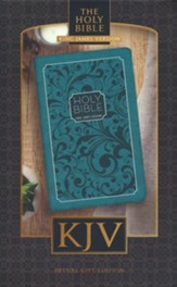 KJV Holy Bible - Zip, Imitation Leather, Turquoise