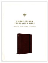 ESV Single-Column Journaling Bible--hardcover, cordovan