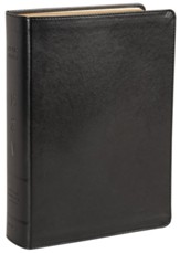 ESV Large-Print Study Bible--soft leather-look, black
