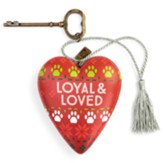 Loyal & Loved Paw Print Art Heart