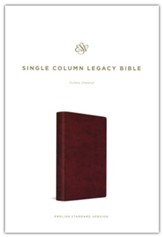 ESV Single-Column Legacy Bible--soft leather-look, chestnut