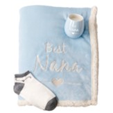 Best Nana Giftset, Sherpa Blanket, Candle and Socks