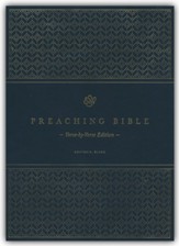 ESV Preaching Bible, Verse-by-Verse  Edition--goatskin leather, black - Slightly Imperfect