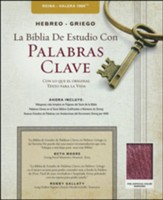 Biblia de Estudio Palabras Claves Hebreo-Griego, Piel Esp. Vino  (RVR 1960 Hebrew-Greek Keyword Study Bible, Bon.Leather, Bg.)