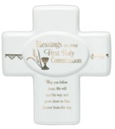 Blessings on Your First Holy Communion Cross, White